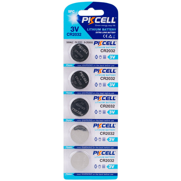 11103 Merge PKCell 2032 ECR2032 5 CR 2032 3V Lithium Battery Expiry 2030 PKCEL Brand Sealed