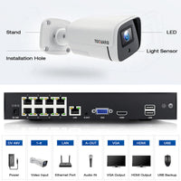 14107 Merge 8 Channel NVR CCTV Wireless Home IP Security Camera Outdoor 1080P HD W/P Cellular