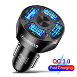 18105 Merge 12V Car Lighter Socket charger Duel Ports QC3.0 USB Ports Faster charger Power Adapter.