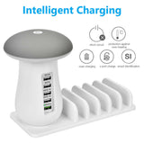 08107 Merge 5 Port USB Charger Charging Desktop Led Lamp Stand quick Charger Dock AU Flash Secure Built