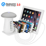 08107 Merge 5 Port USB Charger Charging Desktop Led Lamp Stand quick Charger Dock AU Flash Secure Built