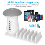 08107 Merge 5 Port USB Charger Charging Desktop Led Lamp Stand quick Charger Dock AU Flash Secure Built