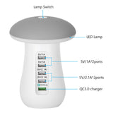 08107 Merge 5 Port USB Charger Charging Desktop Led Lamp Stand quick Charger Dock AU Flash Secure Built