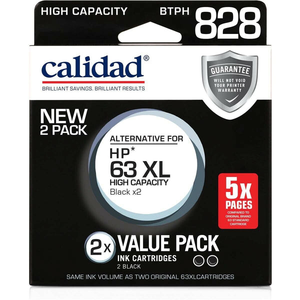 18200 Merge Calidad HP 63XL Black 2.5More pages out of each cartridge X 2 in this pack Accessories