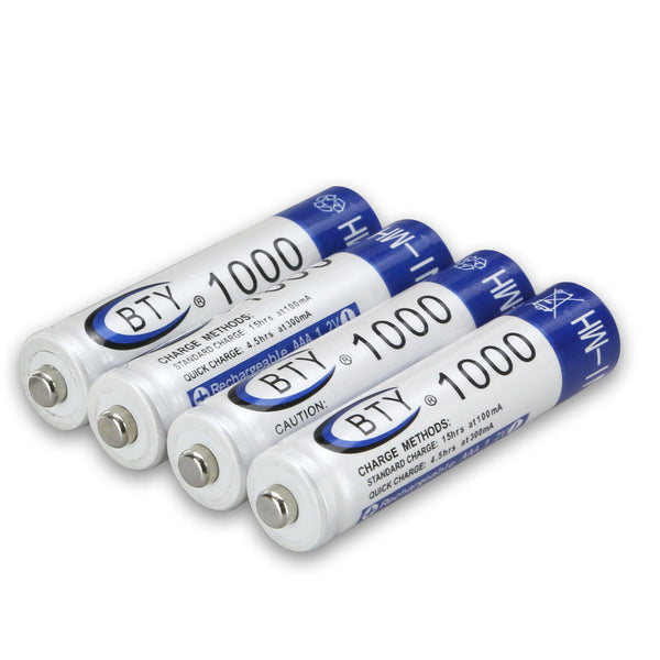 03106 Merge Pack Of 4 BTY AAA Rechargeable Battery 1.2V 1100mAh NI-MH Celebration Outback Items.