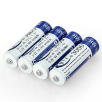 03107 Merge Pack Of 4 BTY AA Rechargeable Battery 1.2V 3000mAh NI-MH Nickle Hydridge Celebration Outback