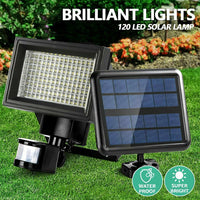 25107 Merge Led Solar Flood Light PIR Sensor 10m Range Batteries 2200mAh & Panel 120 Leds 2100 Lum sunshine Outback Glowing Celebrations Sale Diamonds