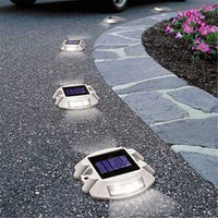 25115 Merge Solar Powered 6 LED Road Step Dock Lights Waterproof Driveway Road Stud Path Lamp 4 Colors Diamonds