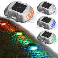 25115 Merge Solar Powered 6 LED Road Step Dock Lights Waterproof Driveway Road Stud Path Lamp 4 Colors Diamonds