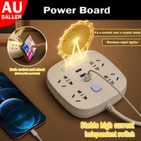 27100 Merge 1.8M USB Charging Power Board 4 Way Outlet Socket Charger Ports Surge Protector Built.