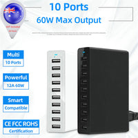 27102 Merge Multi Port USB Charger 10 Ports AC Adapter Travel Wall USB Hub Charging Station Built Duty Outback.