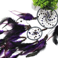 3102 Merge Purple Feather Dream Catcher Feathers Wall Hanging home Car Decor Ornament Colourfull