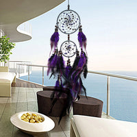 3102 Merge Purple Feather Dream Catcher Feathers Wall Hanging home Car Decor Ornament Colourfull