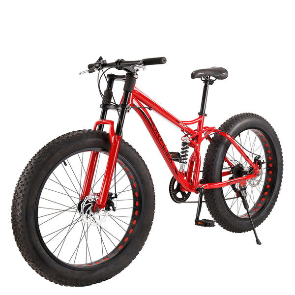 4100 Merge Scooters 2022 Mountain Bike Fat Tyres Red MTB+With Shiman Gears Red
